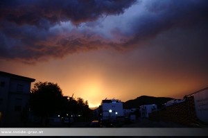 Wolkenstimmung und Sonnenuntergang Wolkenstimmung Sonnenuntergang