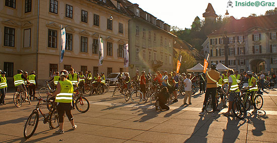 Grazer CityRadeln 2010 Kurz vor dem Start