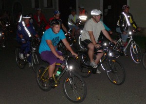 Radfahrer in der Nacht