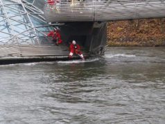 Murinsel Verklausung Feuerwehr Einsatz