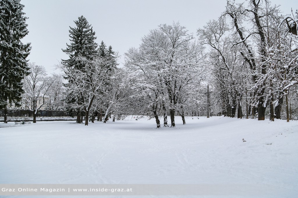 Winter Stadtpark Schnee Graz