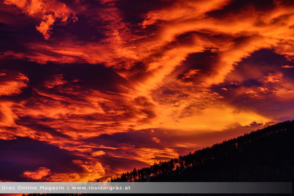 Sonnenuntergang Graz Wolken