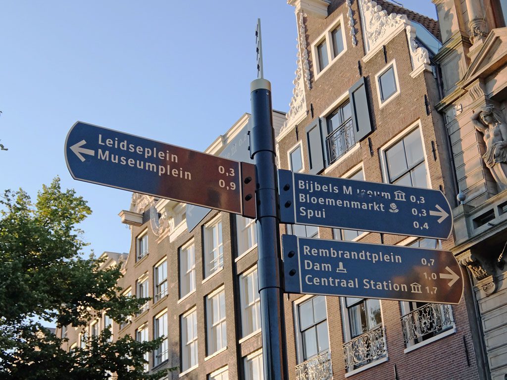 Wegweiser in Amsterdam