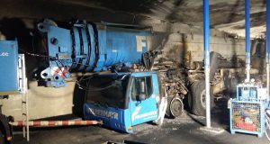 Abgebrannter Sondertransport im Gleinalmtunnel