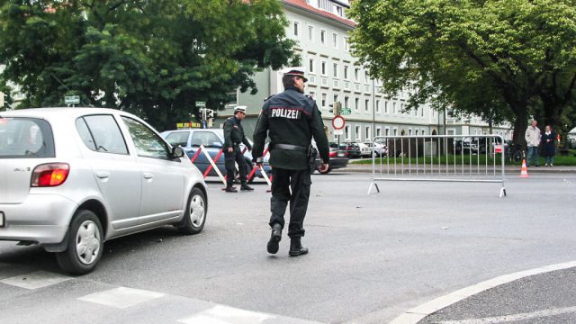 Straßensperren Graz Marathon