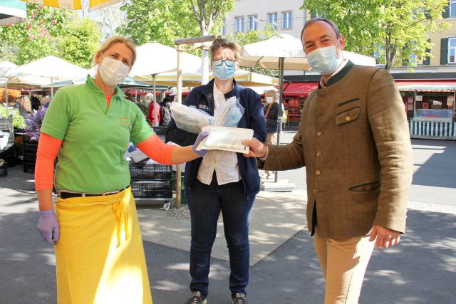 Schutzmasken für Grazer Bauernmärkte