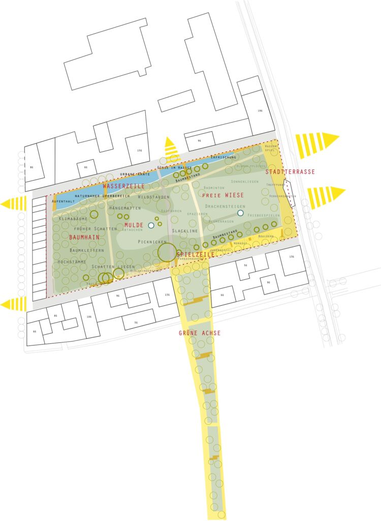 Plan vom Reininghaus Park