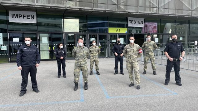 Bundesheer Testspuren Messehalle