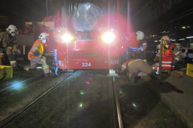 Straßenbahn Unfall Graz Puntigam