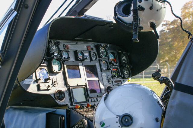 Rettungshubschrauber Cockpit