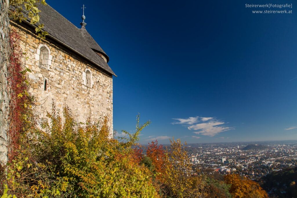 Burgruine Gösting Ausblick Graz