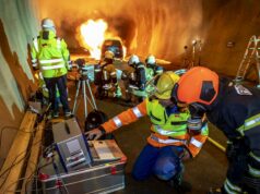 E-Auto Brand im Tunnel