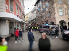 Polizei bei Demo Sporgasse