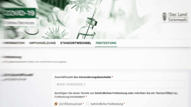 Freitestung Steiermark Heimgurgeln