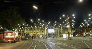 Jakominiplatz in der Nacht