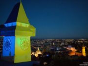Graz Uhrturm in Ukraine Farbe
