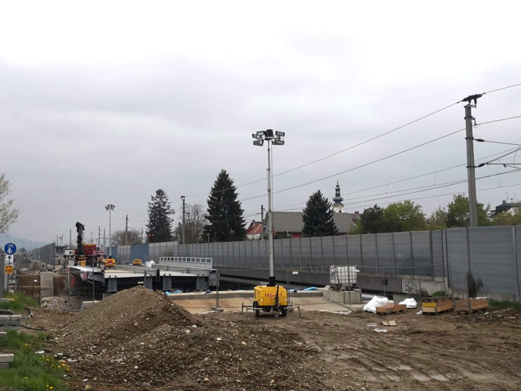 Baustelle Eisenbahnbrücke A2 Feldkirchen