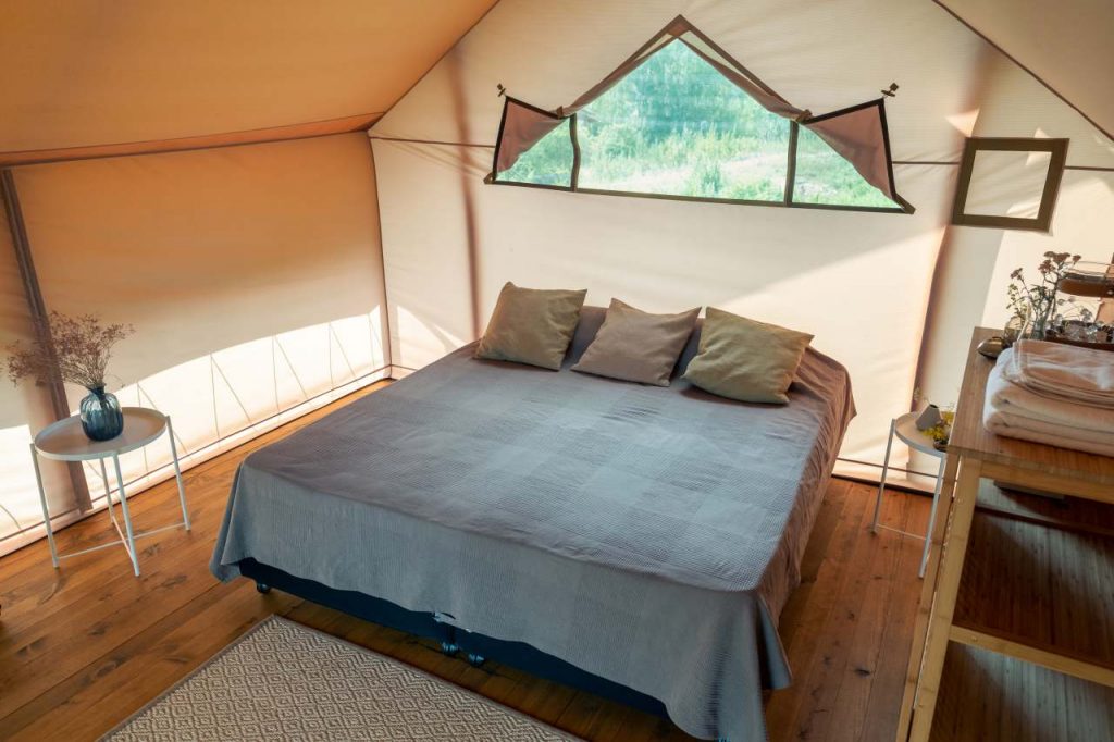 Glamping schlafen