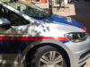 Polizeiauto in der Innenstadt