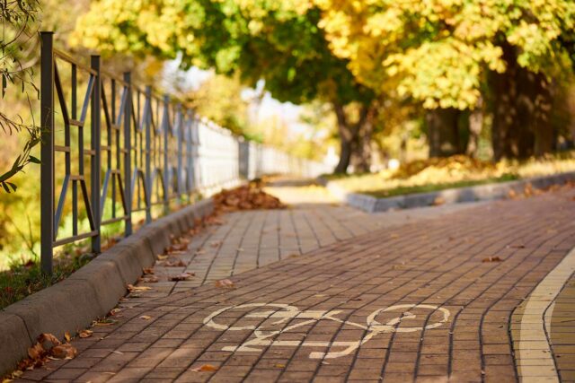 Radfahren im Herbst