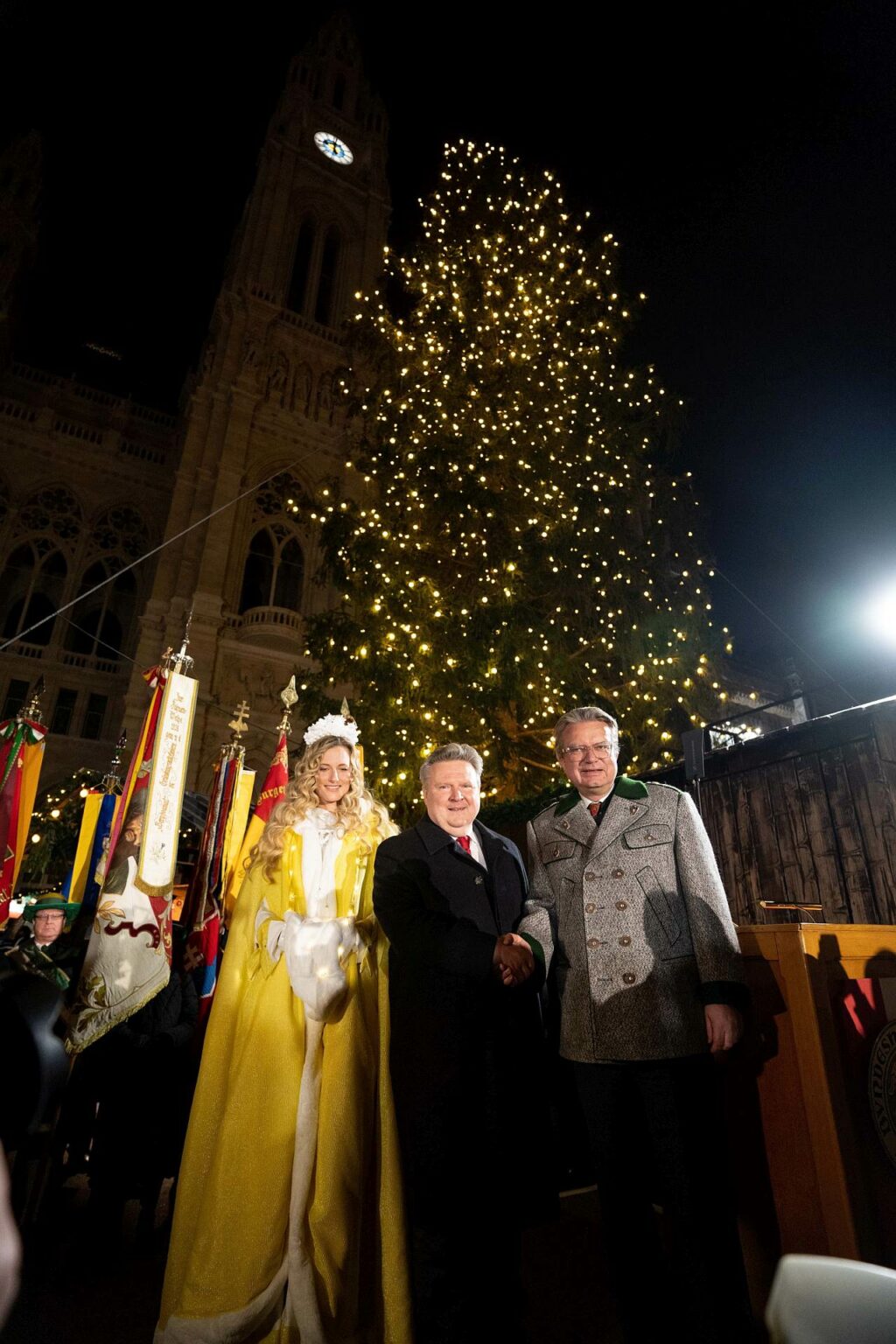 Weihnachtsbaum am Wiener Rathausplatz aus der Steiermark