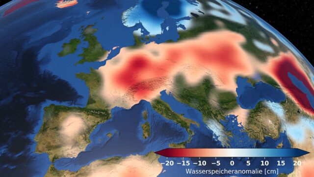 Grafische Darstellung der Grundwasserknappheit in Europa