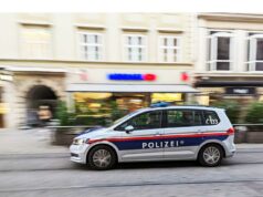 Polizeistreife in der Stadt