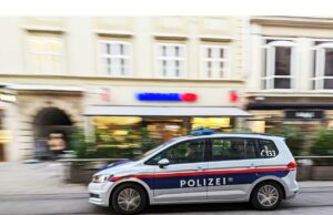Polizeistreife in der Stadt