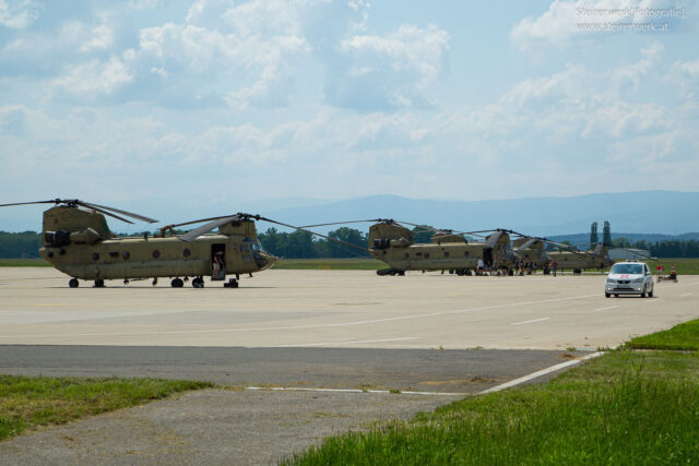 US Chinook am Flughafen Graz