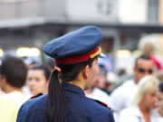 Polizistin in der Stadt