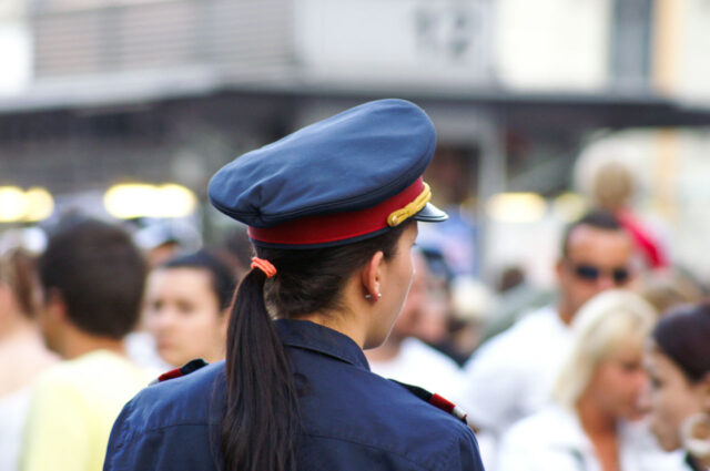 Polizistin in der Stadt