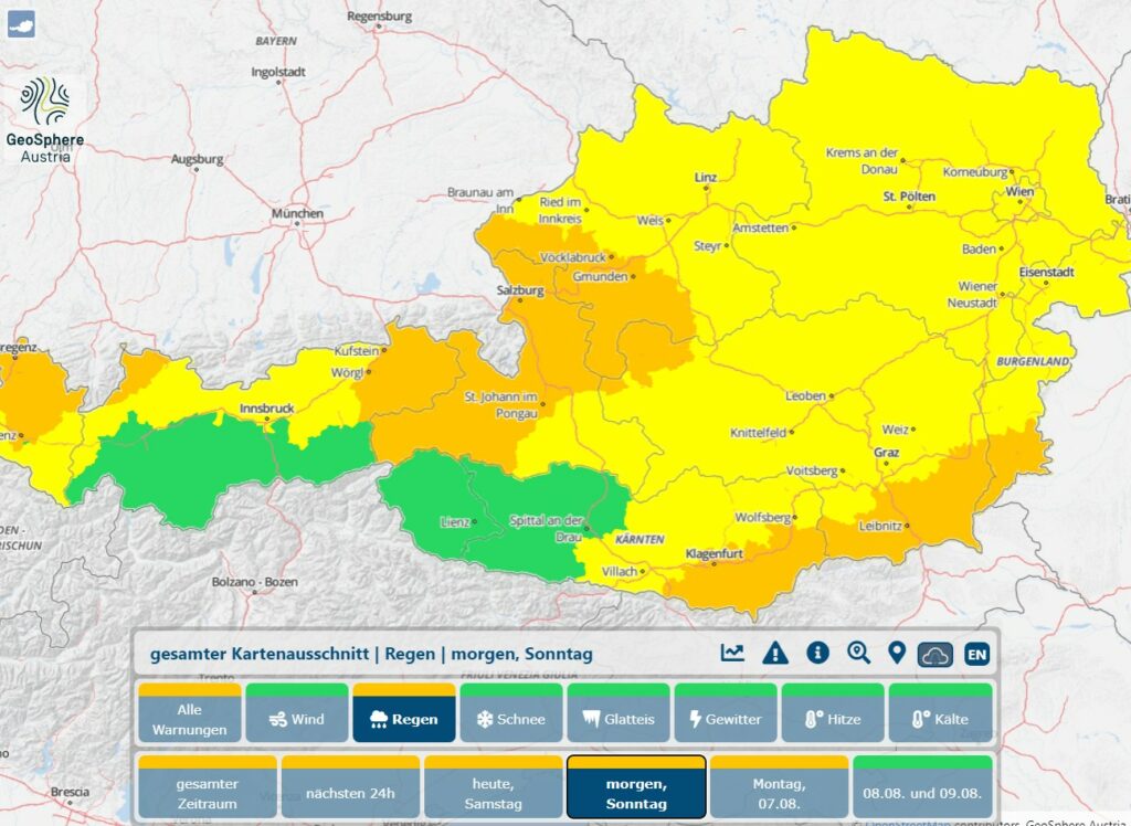 Wetterwarnung Geosphere