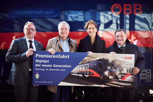 Vorstellung des neuen Nightjets am Grazer Hauptbahnhof