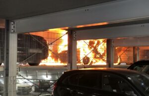 Parkgaragenbrand im Brauqartier