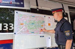Grazer Volksgarten Schutzzone Polizei