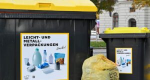 Gelbe Tonne Plastik Metall