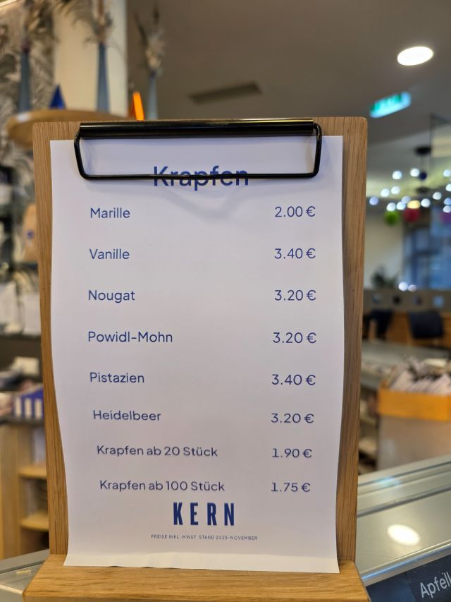 Krapfenpreise Kern 2026