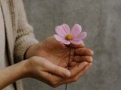 Frauenhand Blume