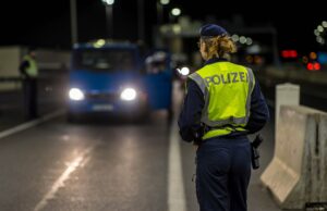 Grenzkontrolle der Polizei