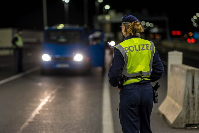 Grenzkontrolle der Polizei