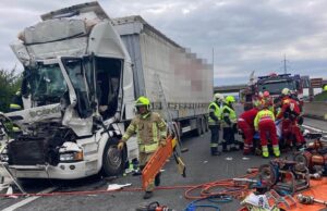 LKW Unfall auf der A9 bei Unterpremstätten
