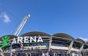 Polizei vor Fußballstadion