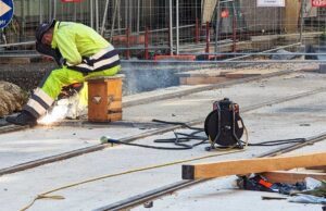 Strassenbahnschienen Arbeiten