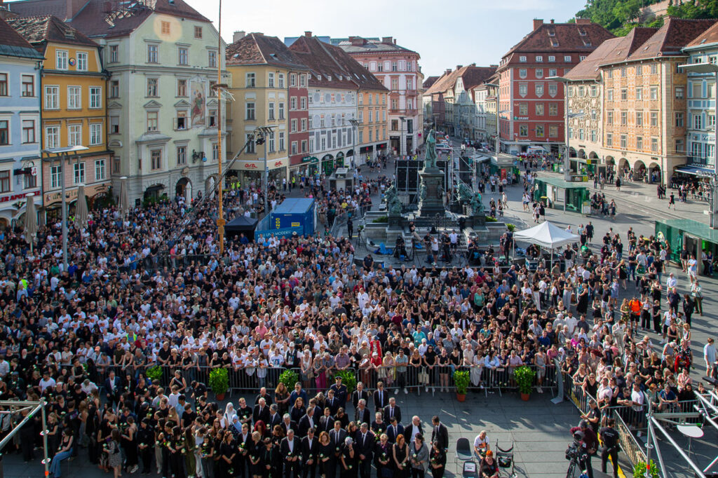 Gedenkfeier am Grazer Hauptplatz