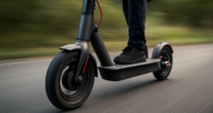 E-Scooter fährt schnell