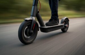 E-Scooter fährt schnell