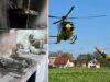 Küchenbrand Hubschrauberlandung Wagnitz