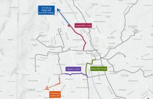 Linie 8 geplante Abschnitte