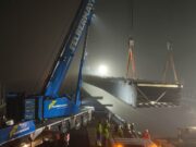 A2: Zweite alte und 230 Tonnen schwere Murbrücke entfernt Alte Murbrücke entfernt