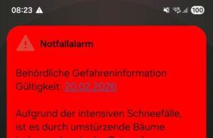 Notfallalarm am Smartphone: Schneewarnung für Graz und Umgebung